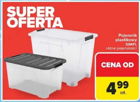 Pojemnik plastikowy Simpl różne pojemności