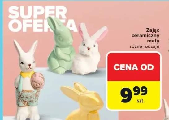 Zając ceramiczny mały różne rodzaje