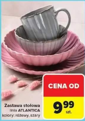 Zastawa stołowa linia Atlantica kolory różowy, szary