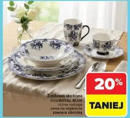 Zastawa stołowa cena na etykiecie zawiera obniżkę