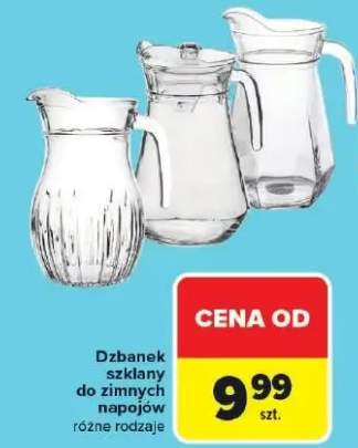 Dzbanek szklany do zimnych napojów różne rodzaje