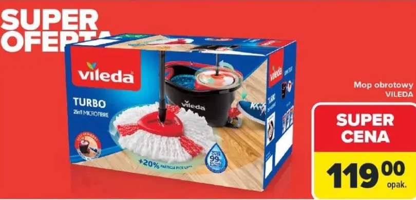 Mop obrotowy Turbo 2w1 microfibre