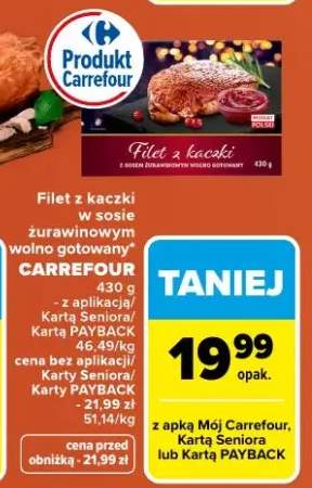 Filet z kaczki w sosie żurawinowym wolno gotowany