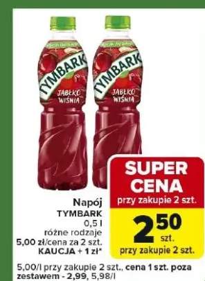 Napój Tymbark różne rodzaje