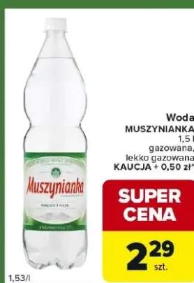 Woda Muszynianka gazowana, lekko gazowana
