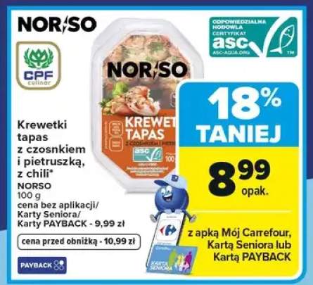 Krewetki tapas z czosnkiem i pietruszką, z chili