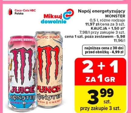 Napój energetyzujący różne rodzaje