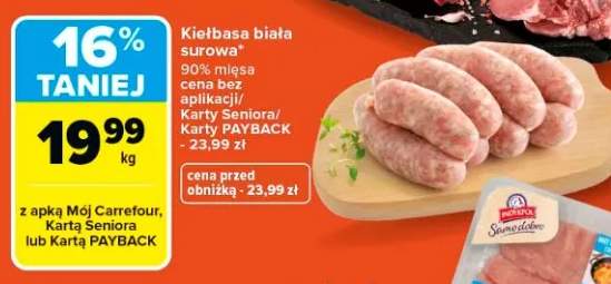 Kiełbasa biała surowa 90% mięsa