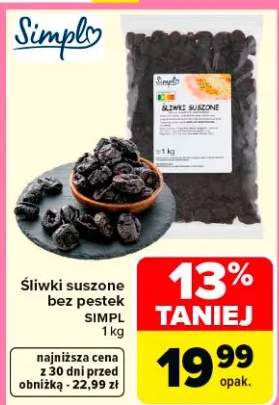 Śliwki suszone bez pestek