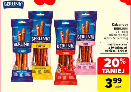 Kabanosy różne rodzaje