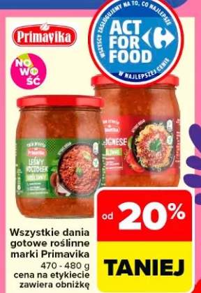 Wszystkie dania gotowe roślinne marki Primavika