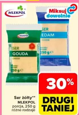 Ser żółty Mlekpol różne rodzaje