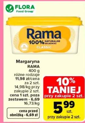 Margaryna Rama 100% naturalne składniki Classic