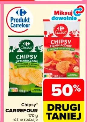 Chipsy ziemniaczane różne rodzaje