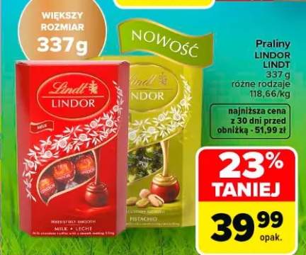 Praliny Lindor różne rodzaje