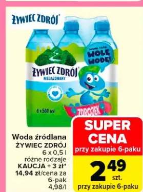 Woda źródlana niegazowana różne rodzaje