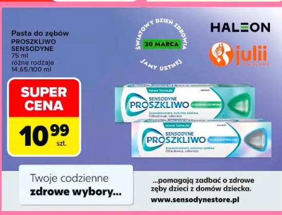 Pasta do zębów Sensodyne różne rodzaje