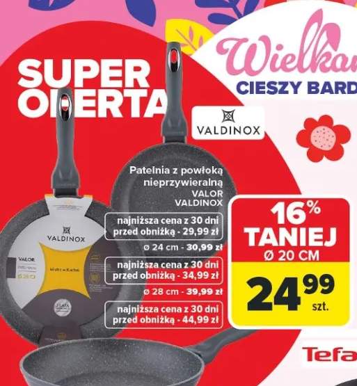 Patelnia z powłoką nieprzywieralną Valor Valdinox