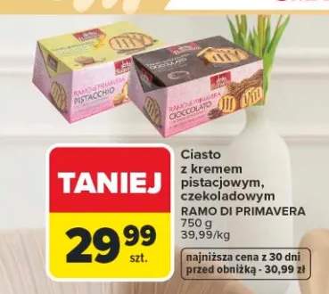 Ciasto z kremem pistacjowym, czekoladowym