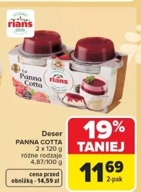 Deser panna cotta różne rodzaje