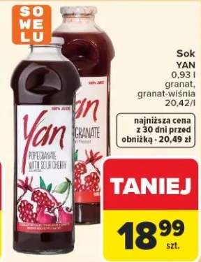 Sok granat, granat-wiśnia