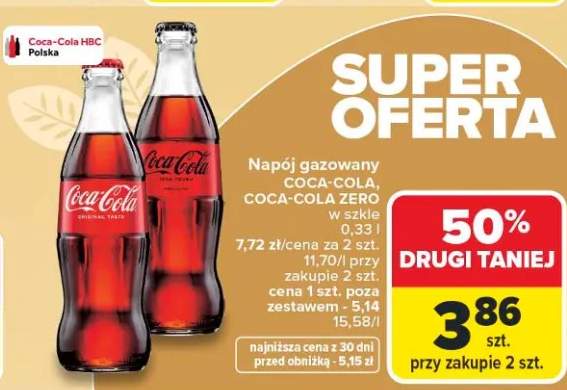 Napój gazowany w szkle