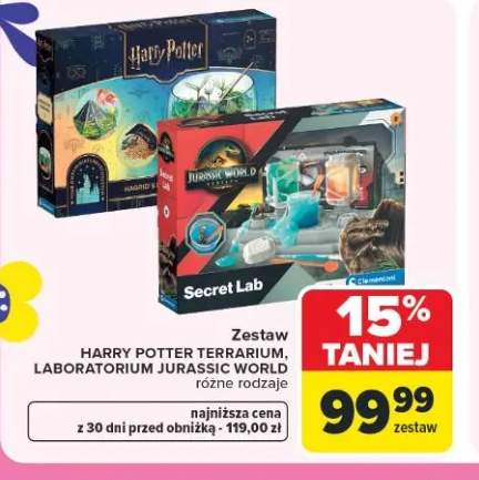 Zestaw HARRY POTTER TERRARIUM, LABORATORIUM JURASSIC WORLD różne rodzaje