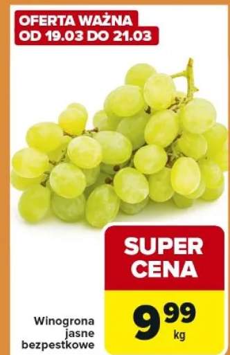 Winogrona jasne bezpestkowe