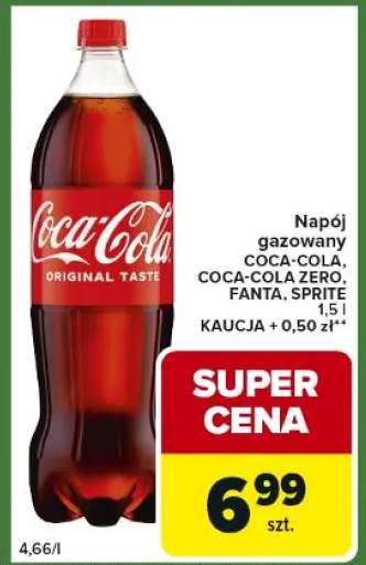 Napój gazowany coca-cola, coca-cola zero, fanta, sprite