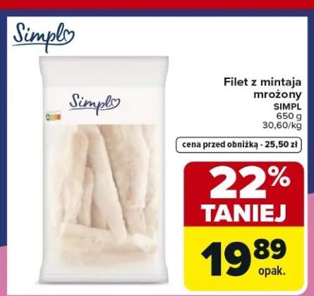 Filet z mintaja mrożony