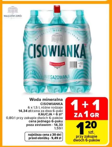 Woda mineralna niegazowana