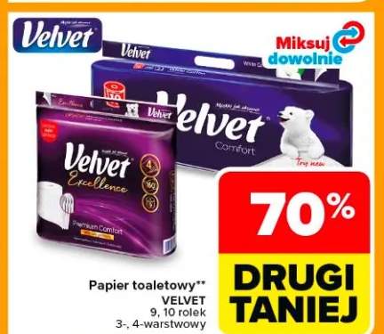 Papier toaletowy 3-, 4-warstwowy -70% na drugi
