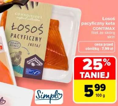 Łosoś pacyficzny keta filet ze skórą