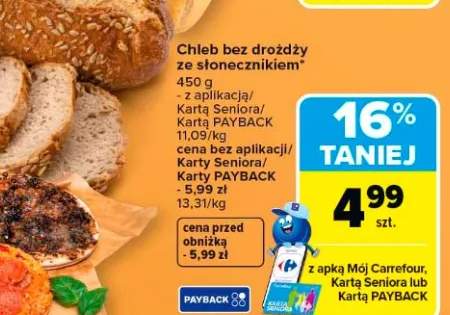 Chleb bez drożdży ze słonecznikiem