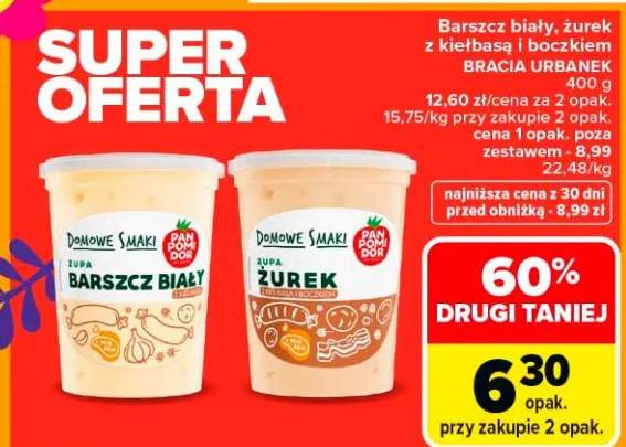 Zupa barszcz biały z kiełbasą i boczkiem