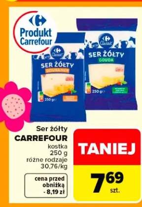 Ser żółty kostka różne rodzaje