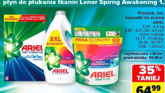 Proszek, żel, kapsułki do prania różne rodzaje