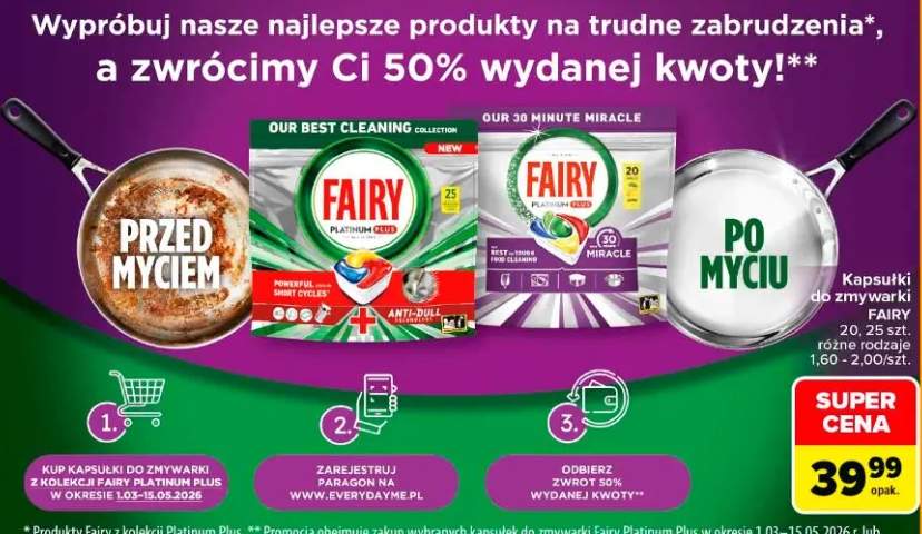 Kapsułki do zmywarki Platinum Plus, różne rodzaje