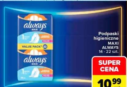 Podpaski higieniczne maxi