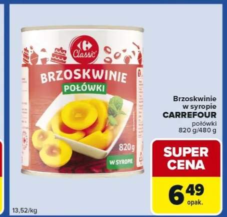 Brzoskwinie w syropie połówki