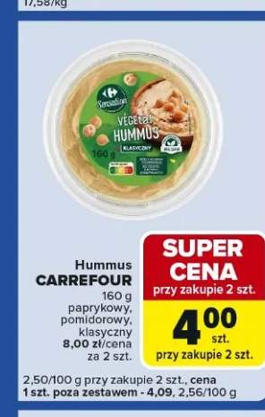 Hummus paprykowy, pomidorowy, klasyczny