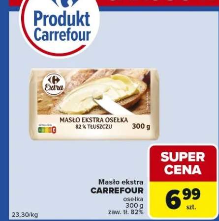 Masło ekstra ośelka 82% tłuszczu