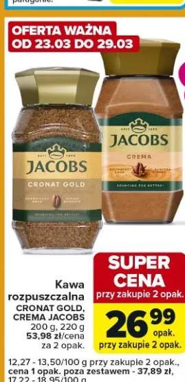 Kawa rozpuszczalna Cronat Gold, Crema Jacobs