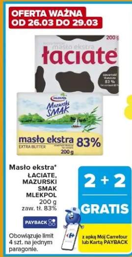 Masło ekstra Łaciate, Mazurski Smak, Mlekpol
