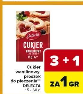 Cukier wanilinowy, proszek do pieczenia Delecta