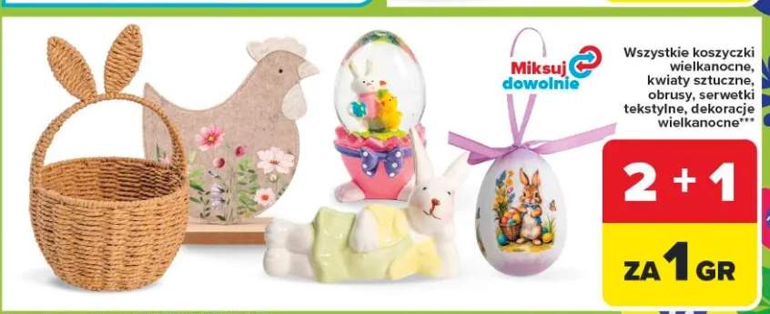 Wszystkie koszyczki wielkanocne, kwiaty sztuczne, obrusy, serwetki tekstylne, dekoracje wielkanocne