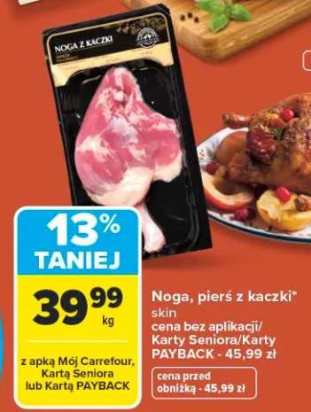 Noga, pierś z kaczki