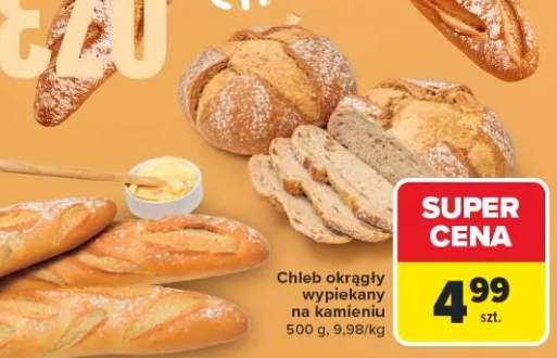 Chleb okrągły wypiekany na kamieniu