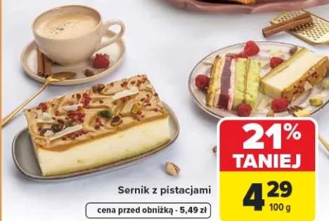 Sernik z pistacjami
