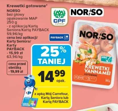 Krewetki gotowane bez głowy opakowanie MAP